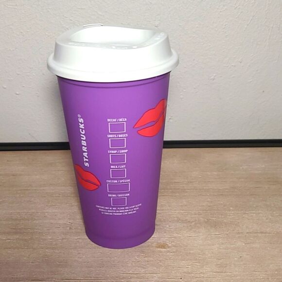 Starbucks "Bella" coffee cup with kiss lips - Picture 2 of 4